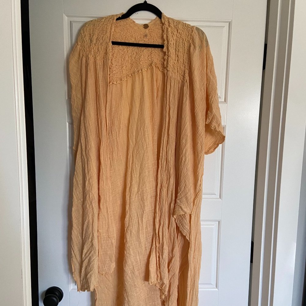 Free People Kimono Womens Angelica Duster Open Front Cover Up